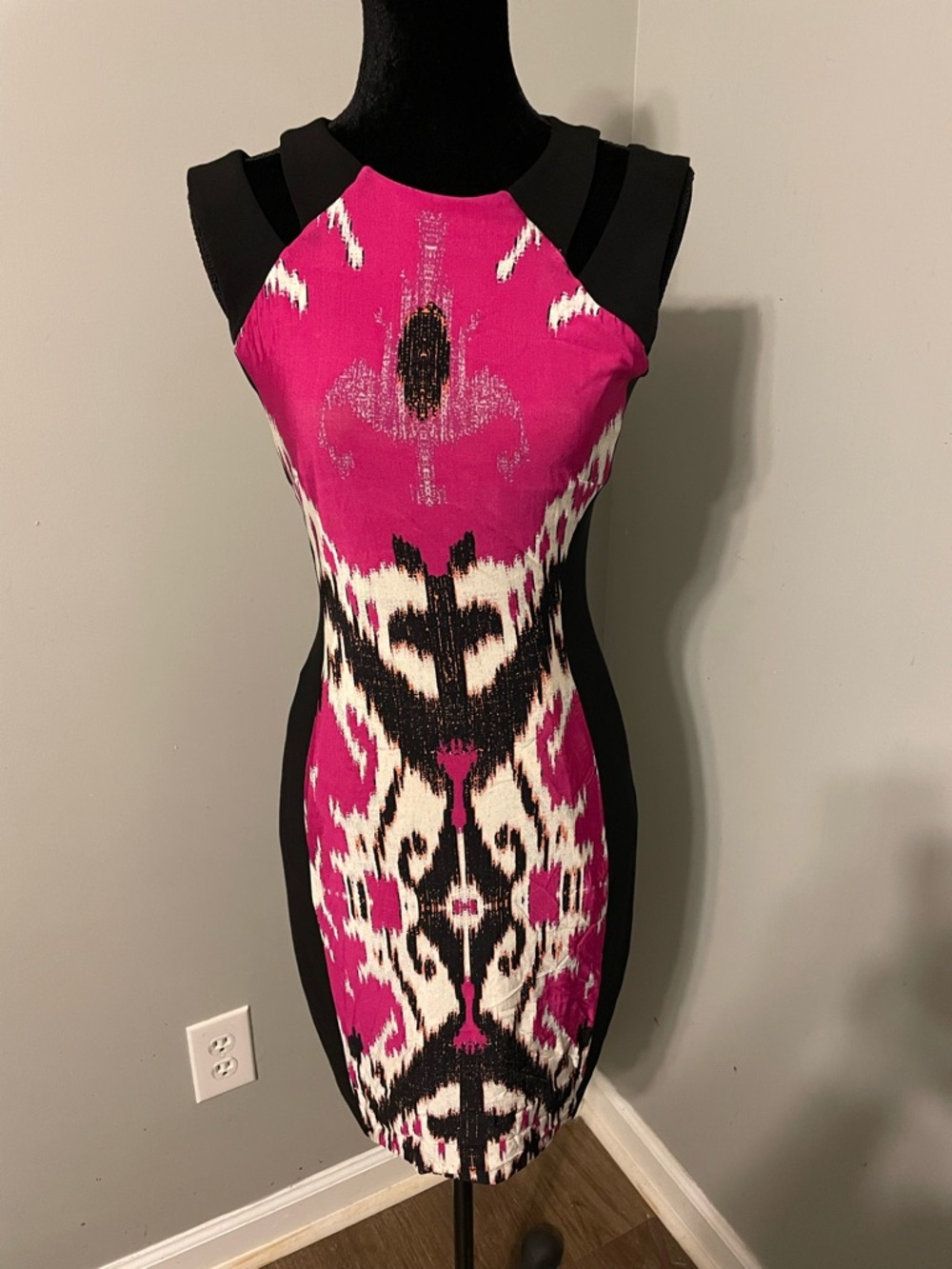 Cache Pink and Black Dress